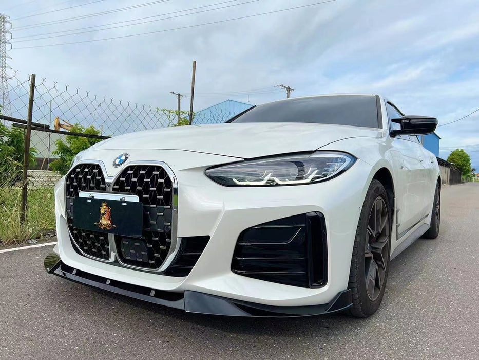 ABS Glossy Black Front Bumper Lip for BMW 4 Series【G26 i4】2020+【FD 3 pcs】