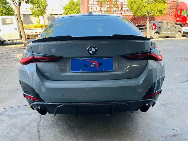 ABS Glossy Black Rear Bumper Spoiler for BMW 4 Series【G26 Gran Coupe 420 430 M440】2021+【F82 M4 Type】