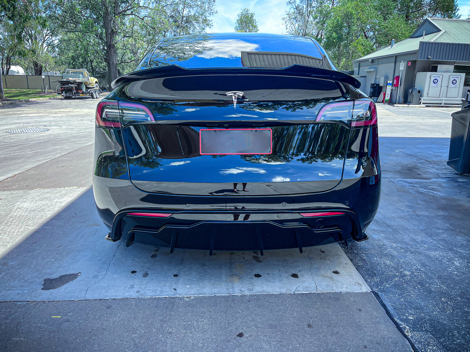 ABS GLOSSY BLACK REAR DIFFUSER fit for【Tesla Model Y】2022+