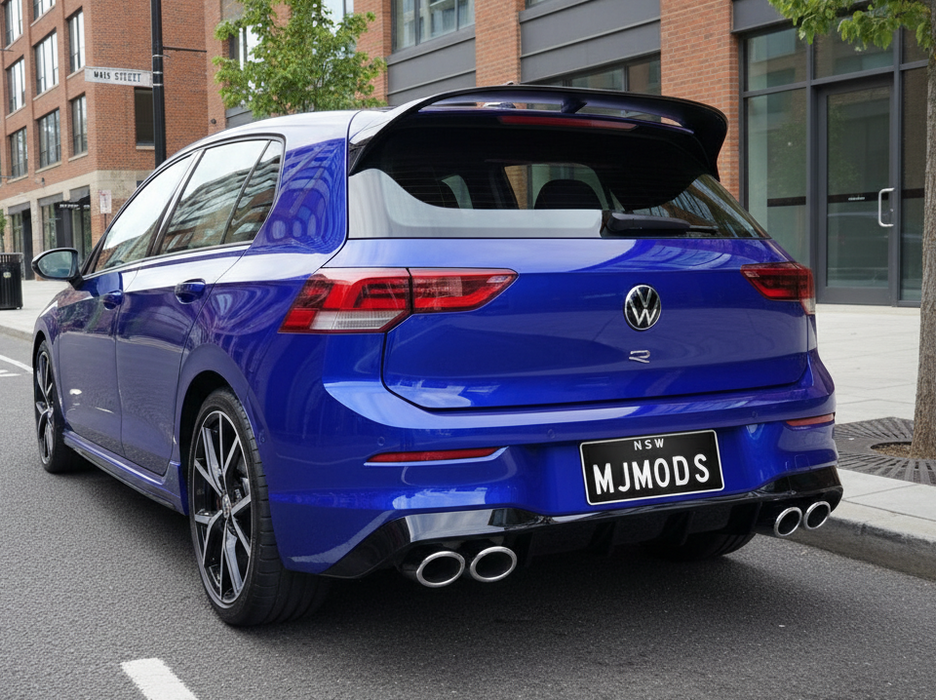 VW Golf MK8 (2021+) Gloss Black R / GTI Clubsport Style Rear Roof Wing Spoiler