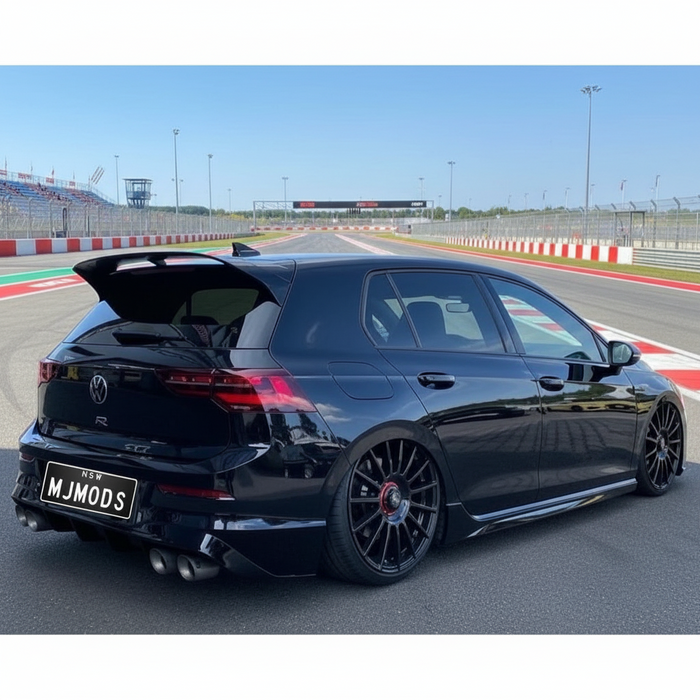 VW Golf MK8 (2021+) Gloss Black R / GTI Clubsport Style Rear Roof Wing Spoiler