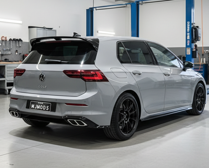 VW Golf MK8 (2021+) Gloss Black R / GTI Clubsport Style Rear Roof Wing Spoiler