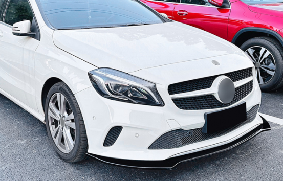 3 pieces Glossy Black Front Lip Splitter for Mercedes-Benz A Class【W176 16-18】【A180/200/250 Standard Bumper】