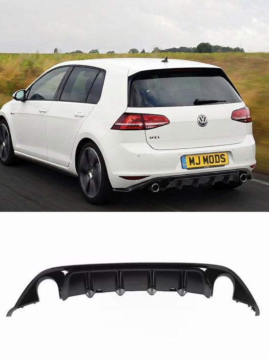 Glossy Black Rear Diffuser For VW Golf Mk 7 2013-2016