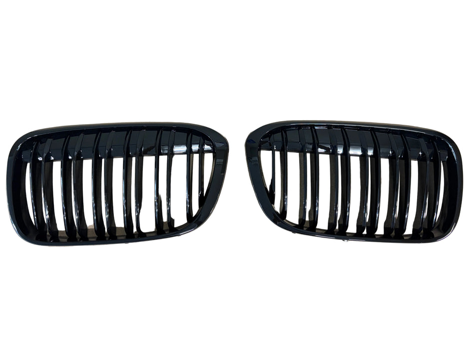 ABS Glossy Black Front Grille for BMW【X1 F48 F49 】【18i 18d 20i 25i xdrive】PRE LCI 16-20【Double 】