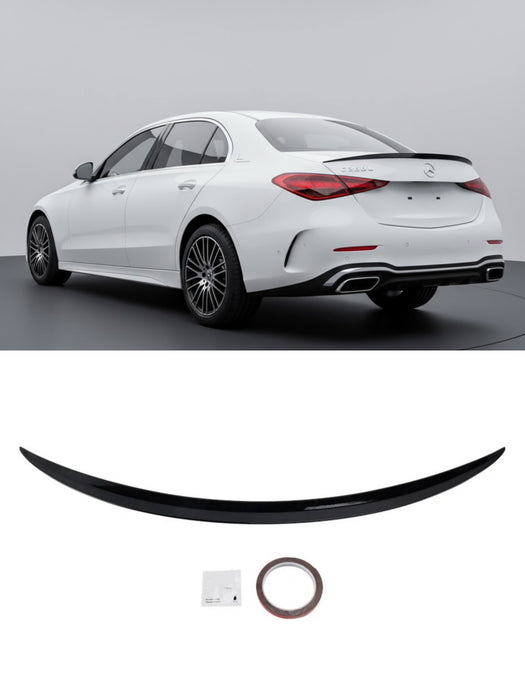ABS Plastic Gloss Black Rear Bumper Boot Lip Spoiler for MERCEDES-BENZ  C CLASS【W206 SEDAN】【4D-AMG Style】