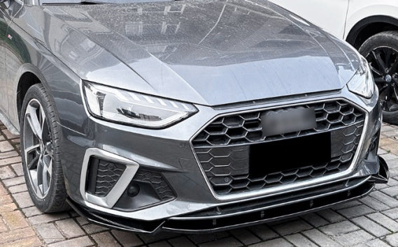 Audi A4 S4 S line Gloss Black Front Lip 3-Piece – B9.5 【717】