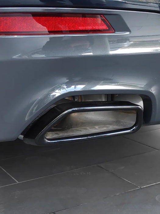 BMW 5 Series G30 G38 Gloss Black Stainless Steel Exhaust Tailpipe Cover – 2017–2023