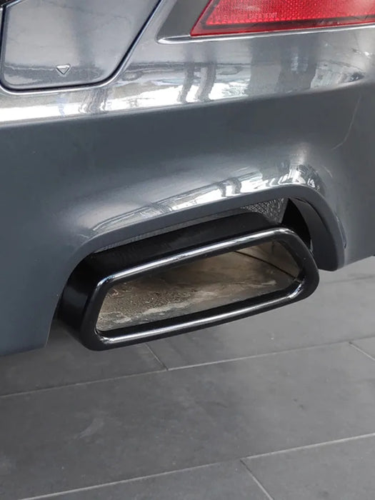 BMW 5 Series G30 G38 Gloss Black Stainless Steel Exhaust Tailpipe Cover – 2017–2023