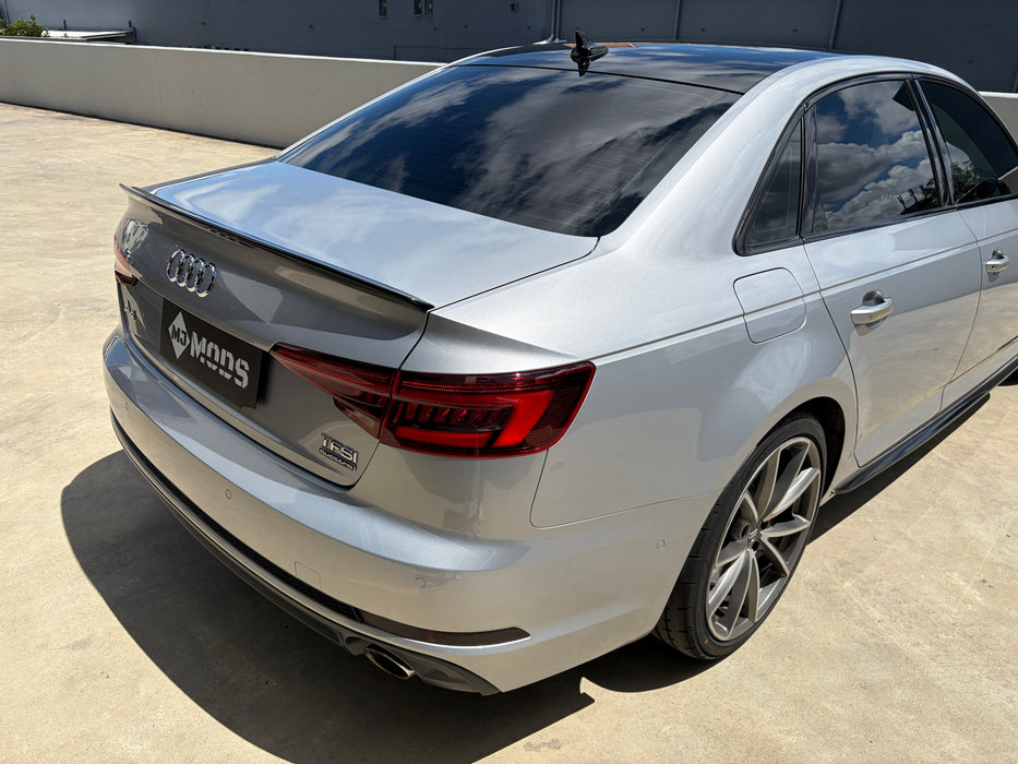 Gloss Black Spoiler For Audi A4 S4 B9 B9.5 Sedan 2017 - 2024 S4 Style
