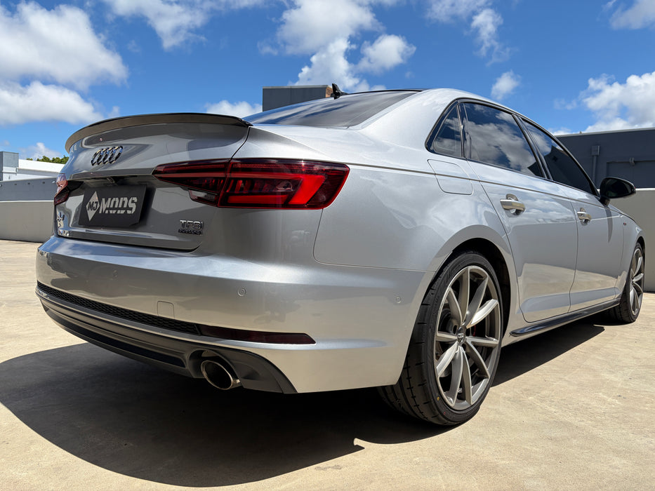 Gloss Black Spoiler For Audi A4 S4 B9 B9.5 Sedan 2017 - 2024 S4 Style
