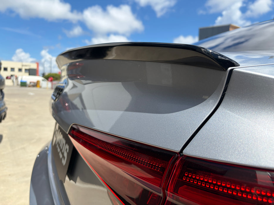 Gloss Black Spoiler For Audi A4 S4 B9 B9.5 Sedan 2017 - 2024 S4 Style