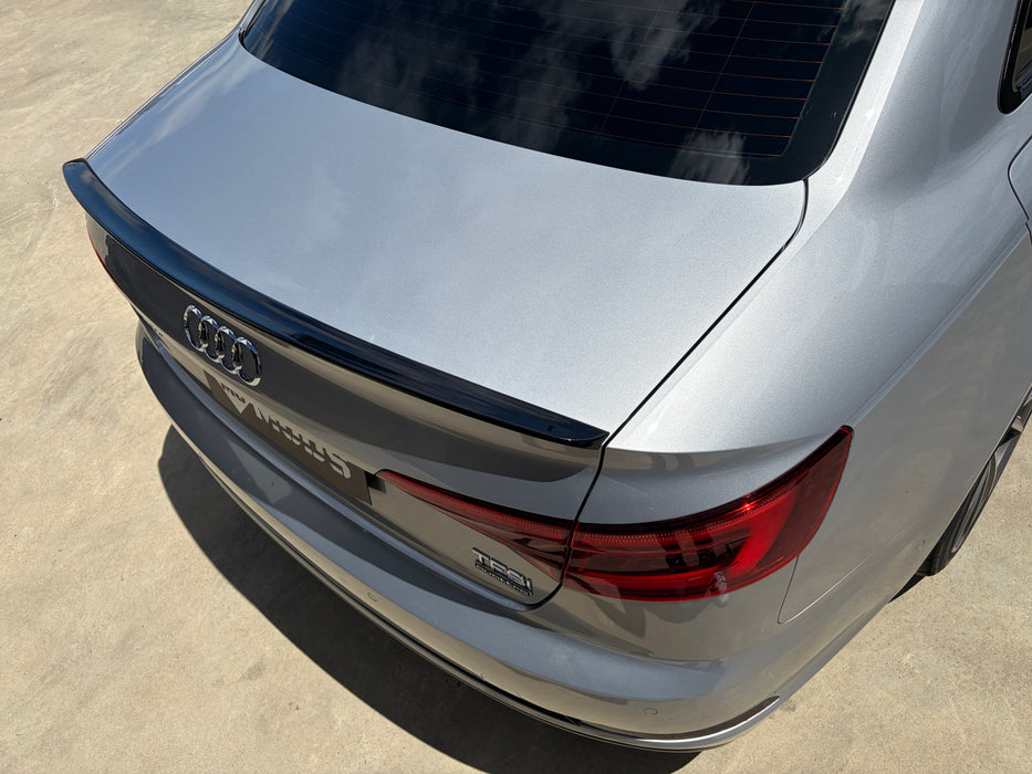 Gloss Black Spoiler For Audi A4 S4 B9 B9.5 Sedan 2017 - 2024 S4 Style