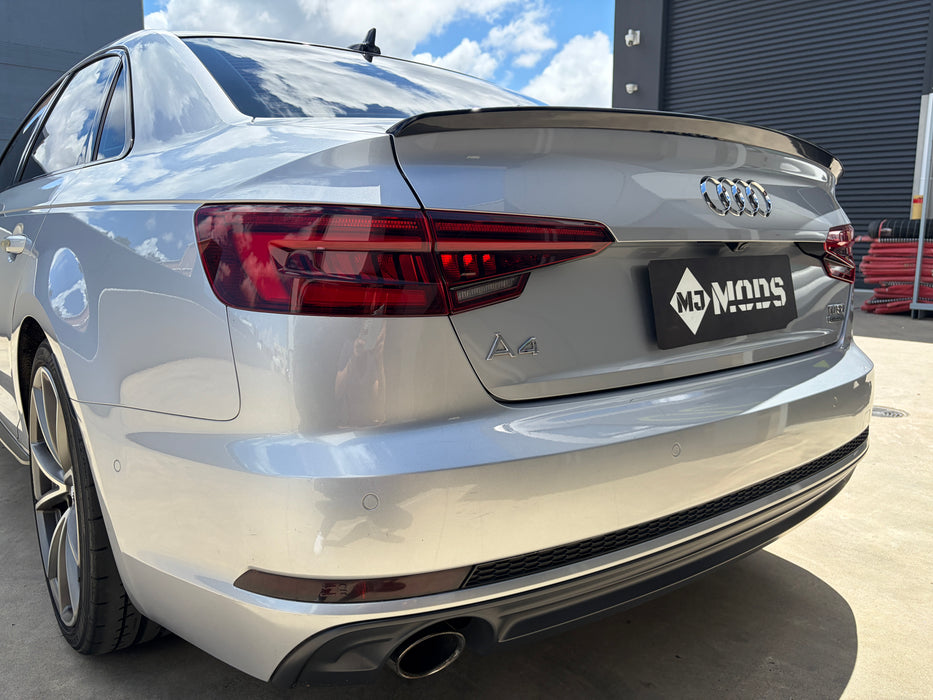 Gloss Black Spoiler For Audi A4 S4 B9 B9.5 Sedan 2017 - 2024 S4 Style