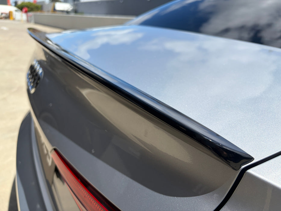 Gloss Black Spoiler For Audi A4 S4 B9 B9.5 Sedan 2017 - 2024 S4 Style