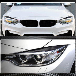 Gloss Black Headlight Eyebrows Eyelid for BMW 4 Series【F80 F82 F83 F32 F33 F36 M Sport】【M4 M3 440i 435i 430i 428i 420i 420d】