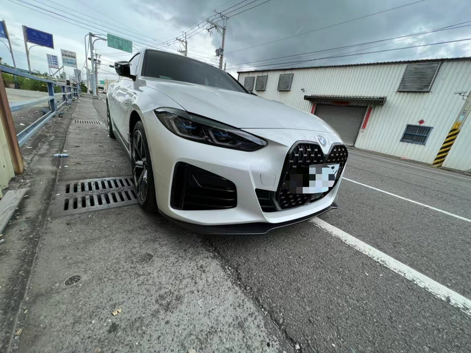 ABS Glossy Black Front Bumper Lip for BMW 4 Series【G26 i4】2020+【MP 3 pcs】