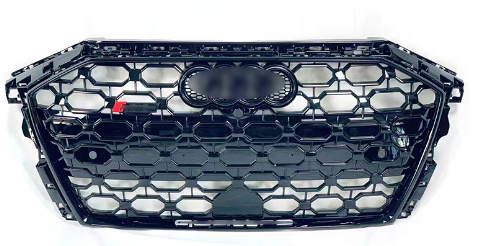 RS3 Style Honeycomb Sporty Gloss Black Front Grille Fit For AUDI S3 A3 8Y 2021-2023 with ACC