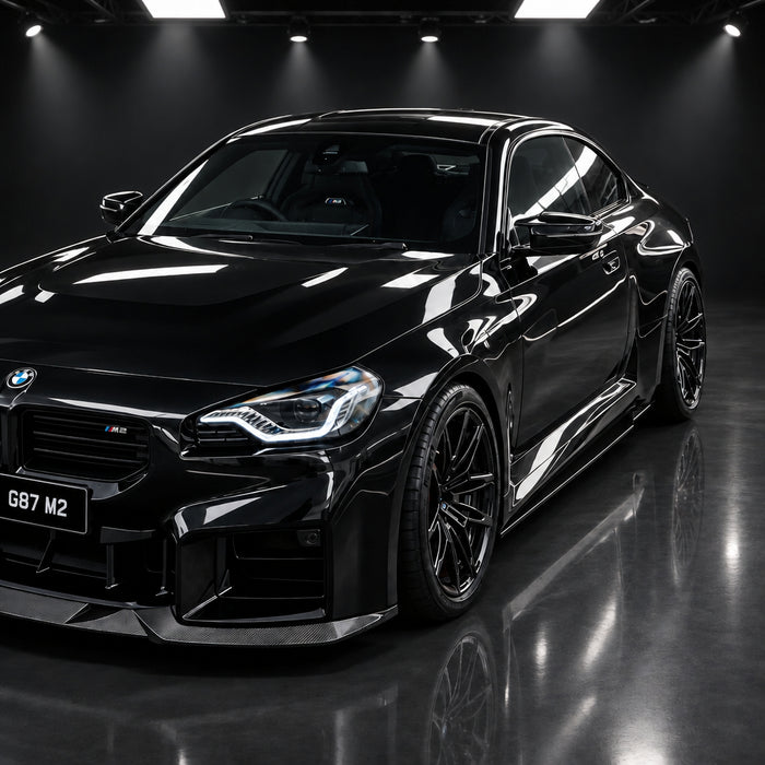 BMW G87 M2 Pre-Preg Dry Carbon Fibre Side Skirts – Full-Length Side Extensions