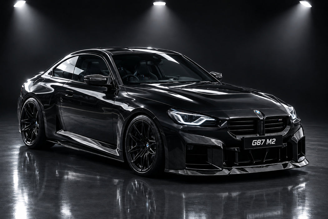 BMW G87 M2 Pre-Preg Dry Carbon Fibre Side Skirts – Full-Length Side Extensions