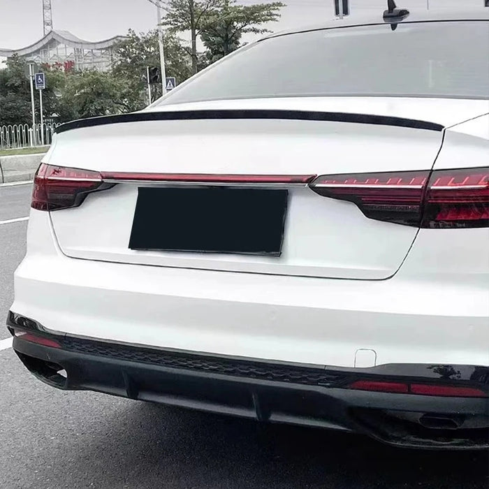 Gloss Black Spoiler For Audi A4 S4 B9 B9.5 Sedan 2017 - 2024 S4 Style