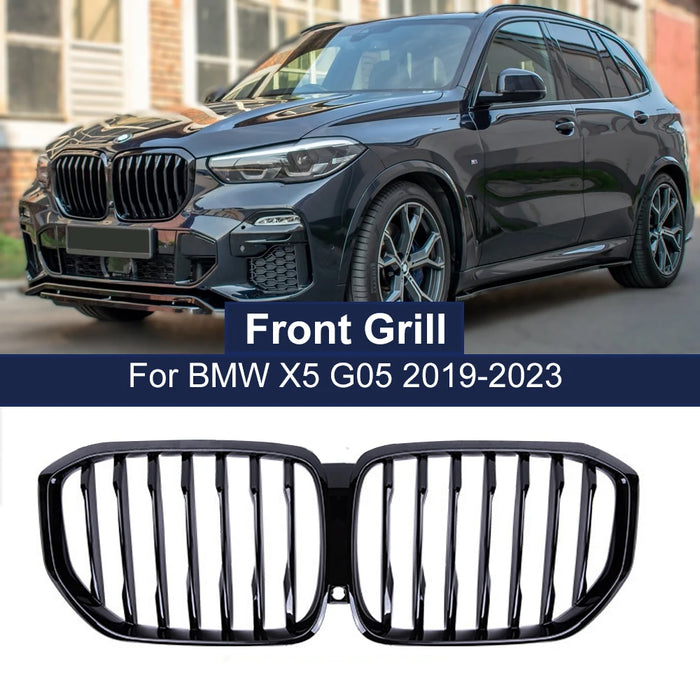 ABS Glossy Black Front Kidney Grilles Fit For BMW【X5 G05 Pre-LCI】2018-2022