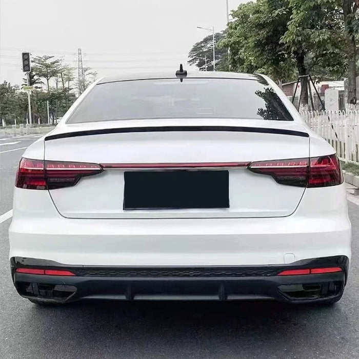 Gloss Black Spoiler For Audi A4 S4 B9 B9.5 Sedan 2017 - 2024 S4 Style
