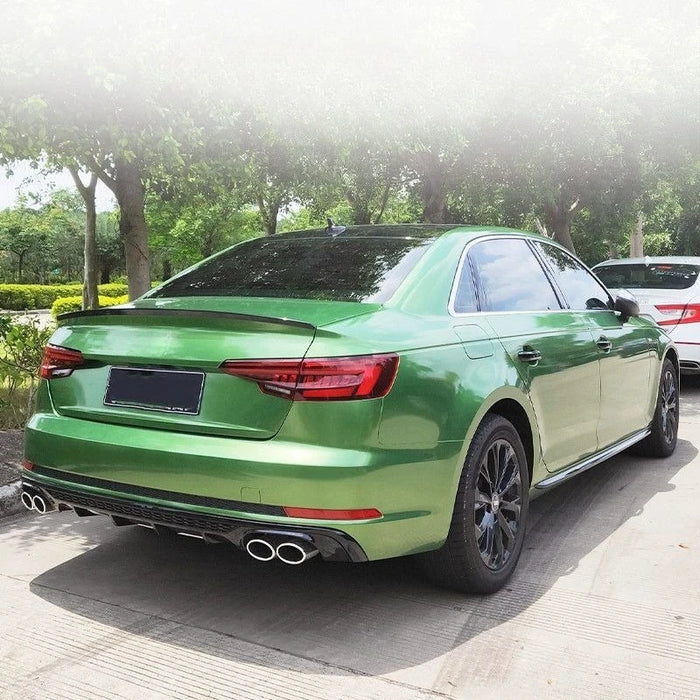 Gloss Black Spoiler For Audi A4 S4 B9 B9.5 Sedan 2017 - 2024 S4 Style
