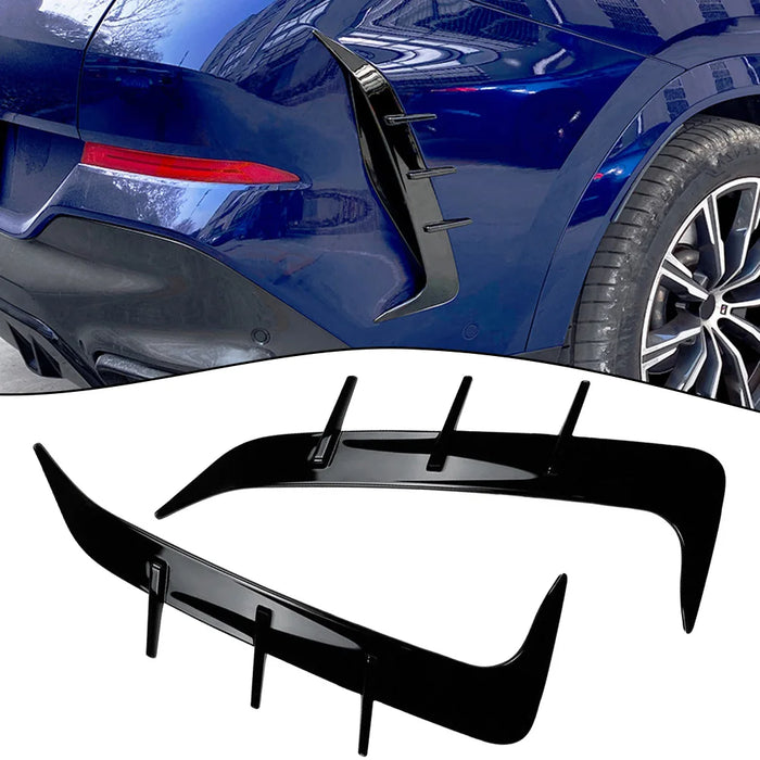 Glossy Black Rear Bumper Vents Cover Trims Canards Fit For BMW【X6 G06】2018-2023