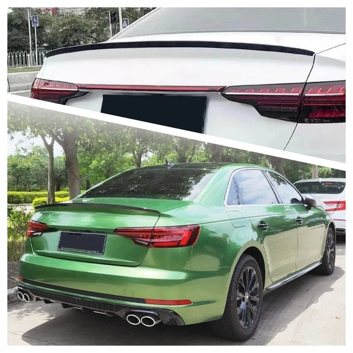 Gloss Black Spoiler For Audi A4 S4 B9 B9.5 Sedan 2017 - 2024 S4 Style