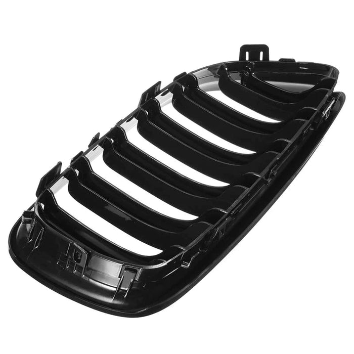 Gloss Black Double Slats Kidney Grilles Fit FOR BMW【3 Series E90 E91 LCI 335i 330i 328i 320I】【E90 E91】【M3 Style】