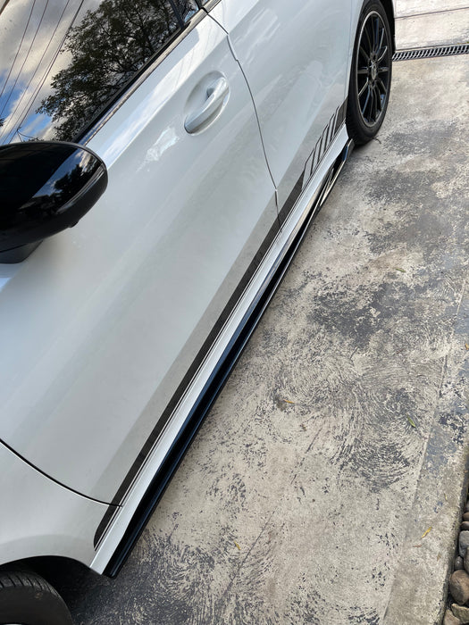 Glossy Black Side Skirts Extensions for Mercedes-Benz CLA Class【C118 A118 2019+】【CLA45S CLA35 AMG & CLA180 CLA200 CLA250 AMG Package】