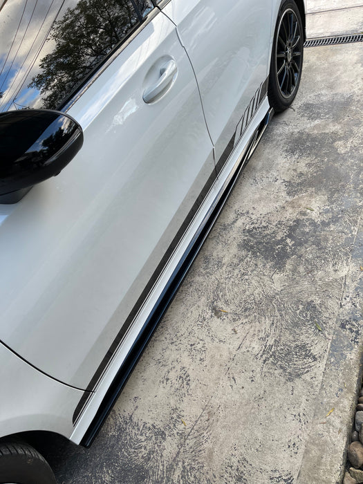 Glossy Black Side Skirts Extensions for Mercedes-Benz CLA Class【C118 A118 2019+】【CLA45S CLA35 AMG & CLA180 CLA200 CLA250 AMG Package】