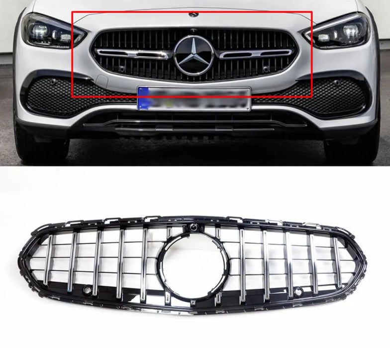 ABS Front Grille For Mercedes Benz C Class Edition C only【W206 C206】【C200/C220/C250/C300/C350】2022+【GT Chrome】