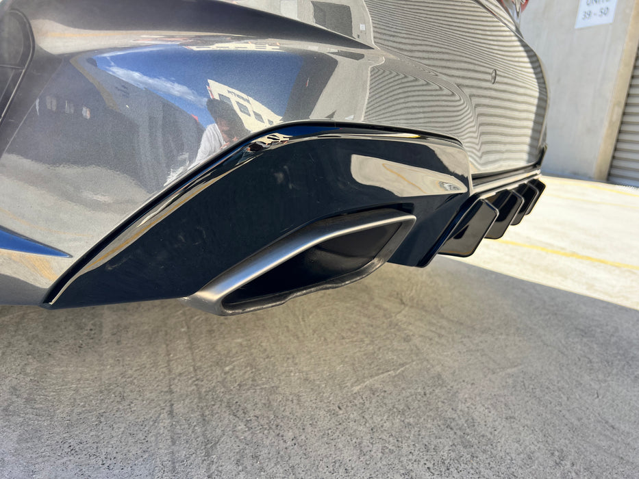 Gloss Black REAR Bumper DIFFUSER fit for BMW【G20/G21 Pre-LCI M340i】【Trapezium】