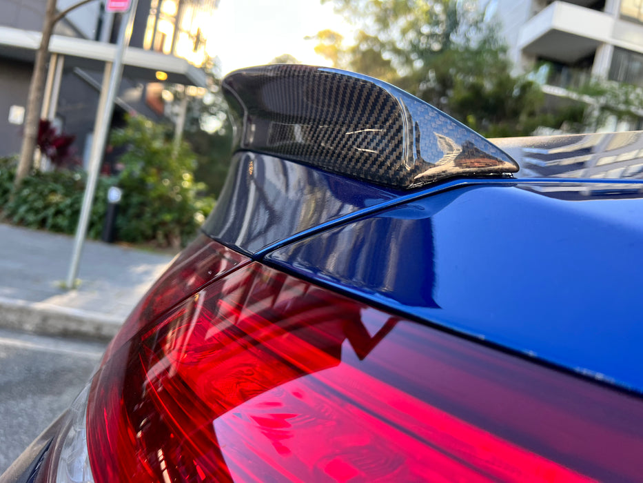 thumbnail image 2 of Gloss Black Rear Bumper Fins Splitter Flaps For Mercedes C205 A205 C63 2015-2019 2 of 4
