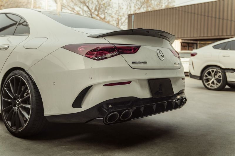 CLA45 S Style Glossy Black Rear Diffuser and Black Exhaust Tips For MERCEDES BENZ【C118 CLA 35 45S AMG CLA 200 250 AMG】2019+