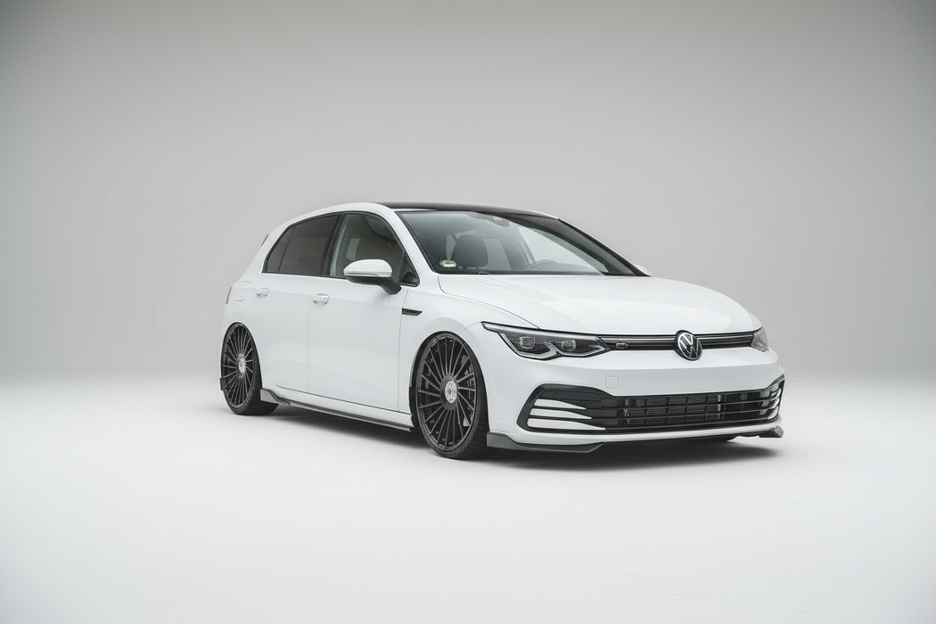 VW Golf 8 Gloss Black Side Skirts – ABS with Winglets