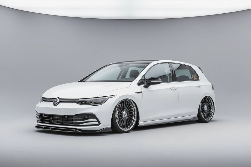 VW Golf 8 Gloss Black Side Skirts – ABS with Winglets