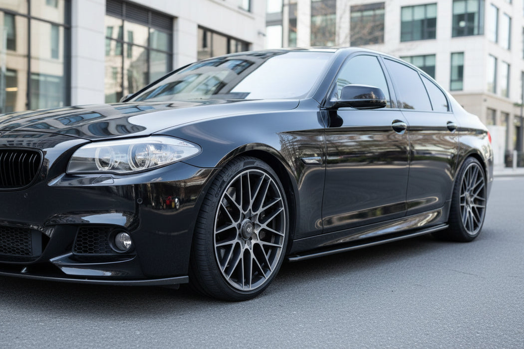 F10 M5 M550i 540i 530i Gloss Black Side Skirts Extensions MP Style