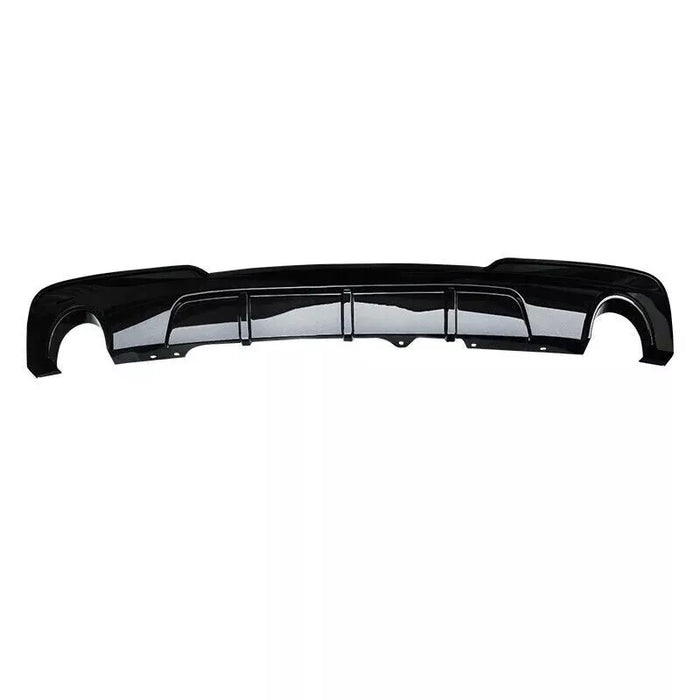 F10 M550i 540i 530i Gloss Black Rear Diffuser - Dual Exhaust Cutout MP Style