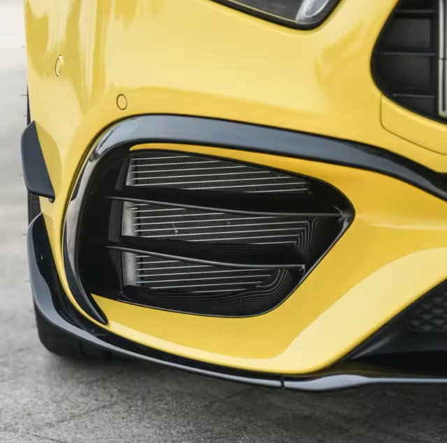 W177 A45S AMG Hatchback Front Bar Lip Splitter Canards Aerodynamic Kit Set in Gloss Black