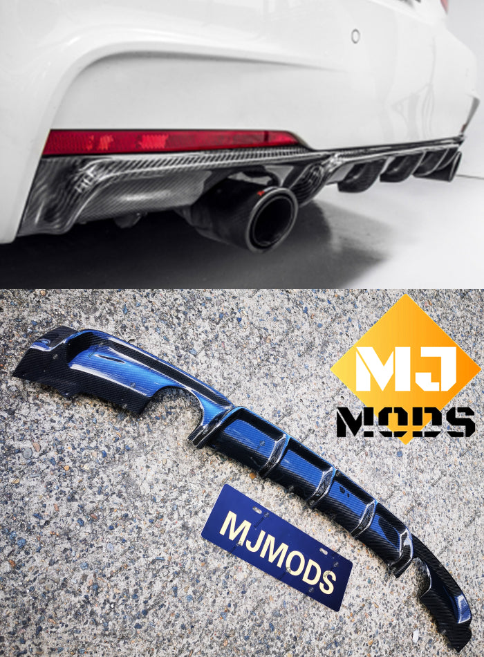 F30 Rear Diffuser Kit Carbon Fibre Rear Bumper Diffuser for BMW【F30 F31 M SPORT】【Twin】340i 3 ...