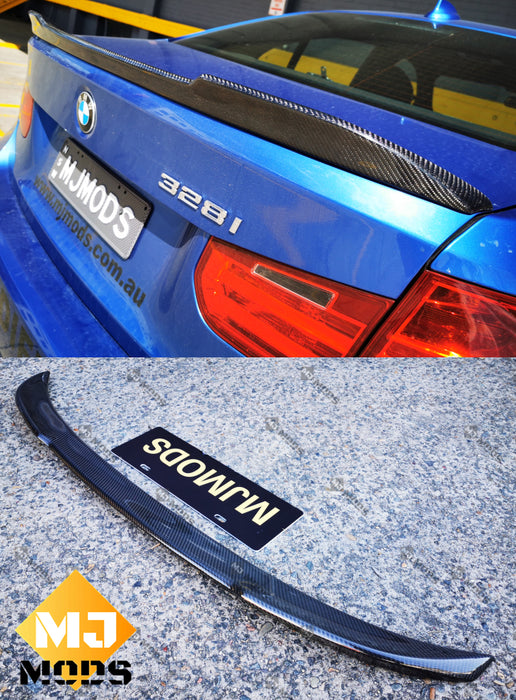 Carbon Fibre Rear Boot Spoiler for BMW F30 F80 M3  320i/320d/328i/330i/330e/335i/340i CS Style — MJ Mods