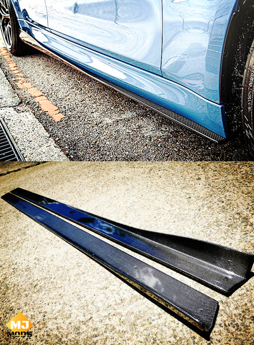 Carbon Fibre Side Skirts for BMW M Series【M3 F80 M4 F82/F83】【RZ Style】 (4854345072714)