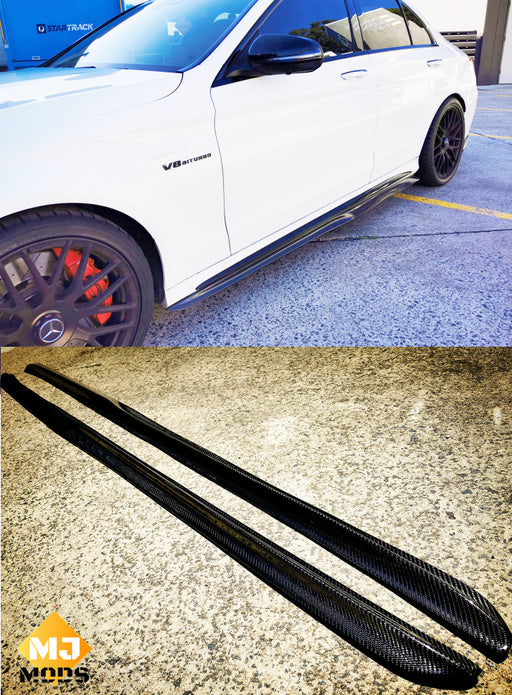 Carbon Fibre Side Skirt Fit For MERCEDES BENZ【W205/C205/A205/S205】【C43 AMG C63 AMG S】2015+ (4603287601226)