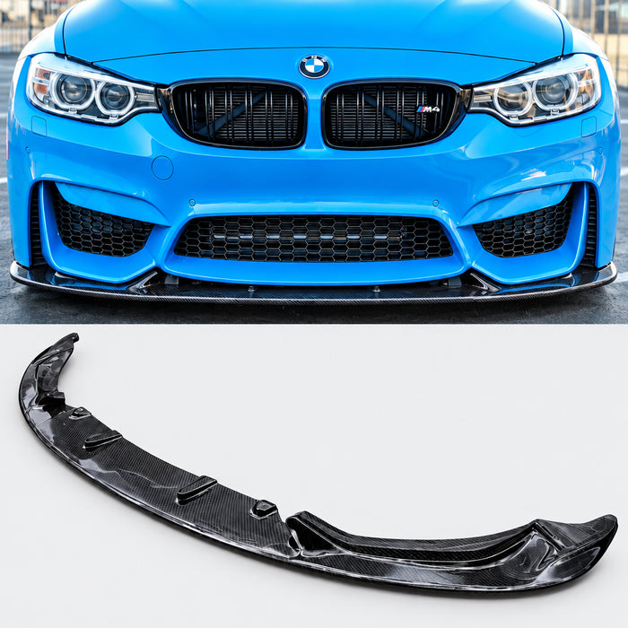 Carbon Fibre Front Bumper Lip for BMW【F80 M3 & F82 F83 M4】【3D Style】 (4854414278730)