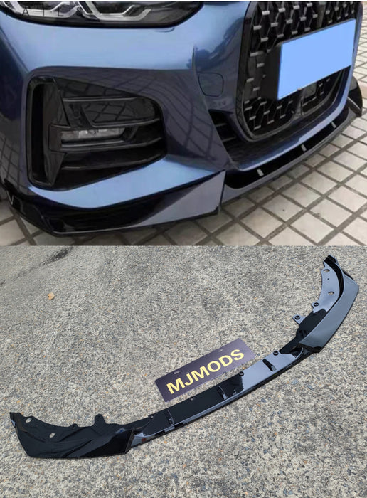 ABS Glossy Black Front Bumper Lip for BMW 4 Series【G22/G23 420/430/M440】2020+【FD 3pcs】 (6962853314634)
