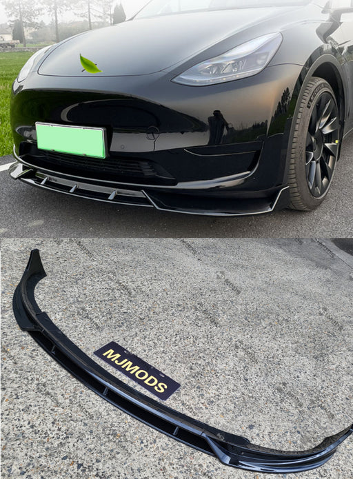 Copy of ABS GLOSSY BLACK FRONT BUMPER LIP fit for【Tesla Model Y】2022+ (7062972465226)