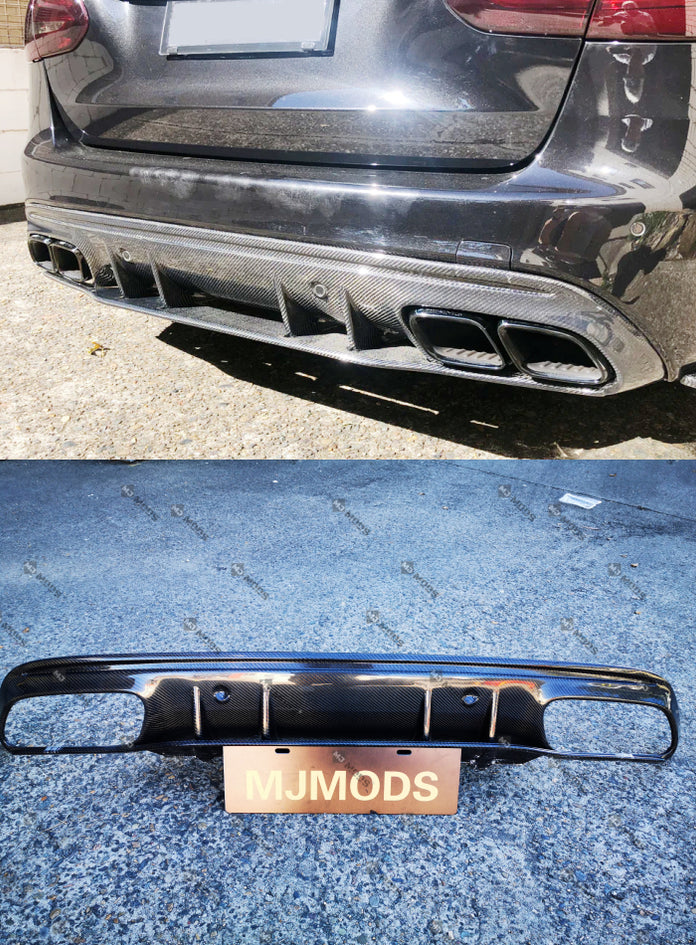 Carbon Fibre Rear Diffuser For MERCEDES BENZ【 W205/S205】【C200/220/250 ...